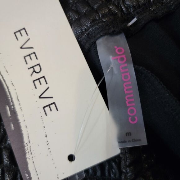Commando Evereve Skirt Womans Medium Black Faux Leather Patent Mini Stretch NWT - Picture 7 of 9
